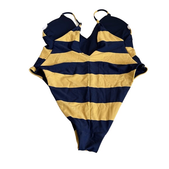 Arie V Swimsuit Blue and Yellow Stripe XXL - Picture 2 of 3